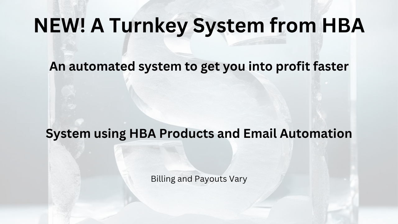 Use this link to see the new Turnkey System by HBA 